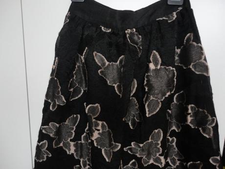 Dámska žakárová midi sukňa vel. xs, h&m,34