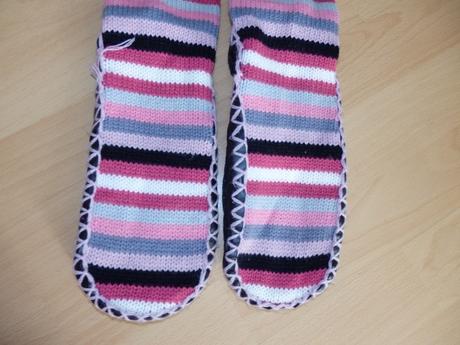 Hrubsie ponozky / papucky na doma, 