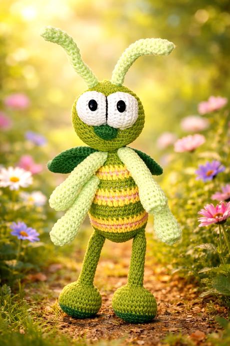 Háčkovaná kobylka - hmyziak, 