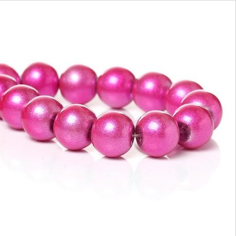 Sklenené korálky 10 mm s metalickým odleskom, 