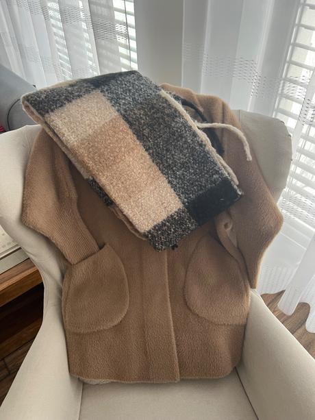 Hnedý alpaka kabát, 