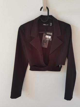 Crop top čierne sako, new yorker,xs