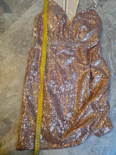 Zlaté mini šaty, s