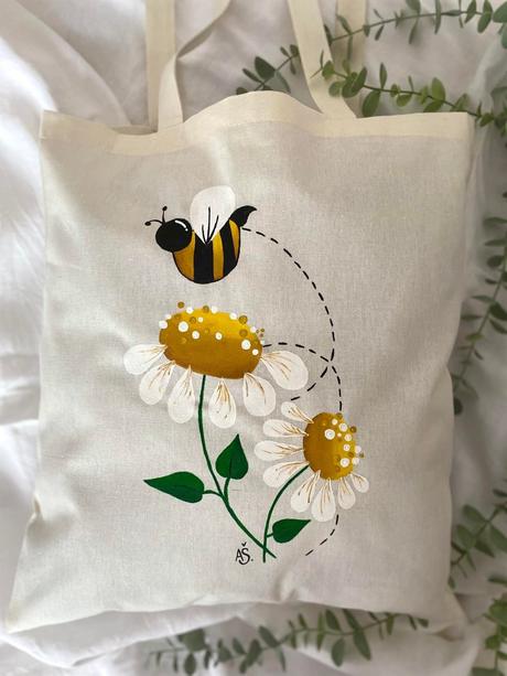 Plátené, ručne maľované tašky, 