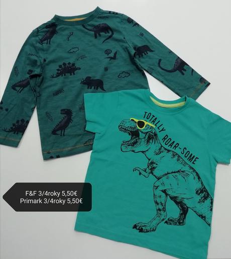 Tričko s dinosaurom primark, primark,104