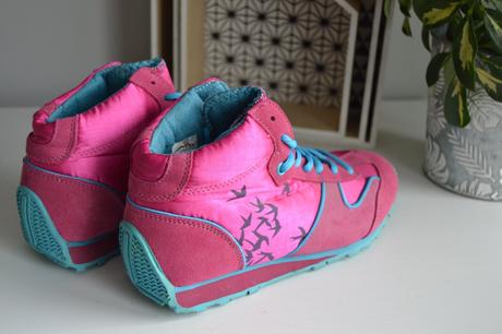 Ružové členkové tenisky so vzorom vtákov, veľ. 38, 38