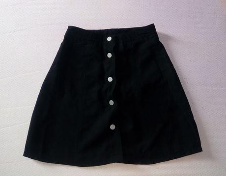 Čierna zamatová sukňa, h&m,32