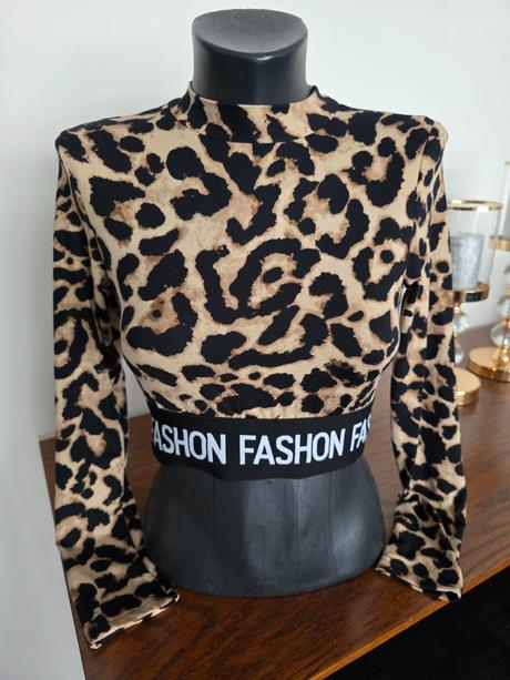Leopardi crop top, s
