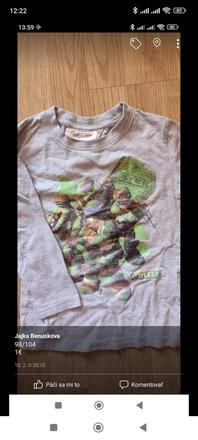 Tričko s korytnačkami, 98