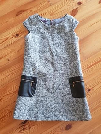 Oteplené šatky 134/140 top stav, 134