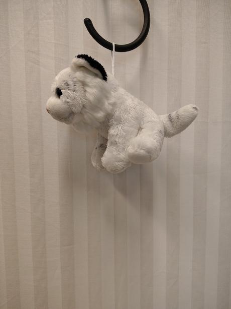 Plyšový biely tiger, dubi, 13 cm, 