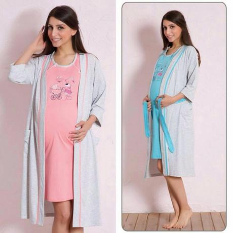Tehotenská súpravička župan a nočná košeľa, vienetta secret,l / m / s / xl / xxl