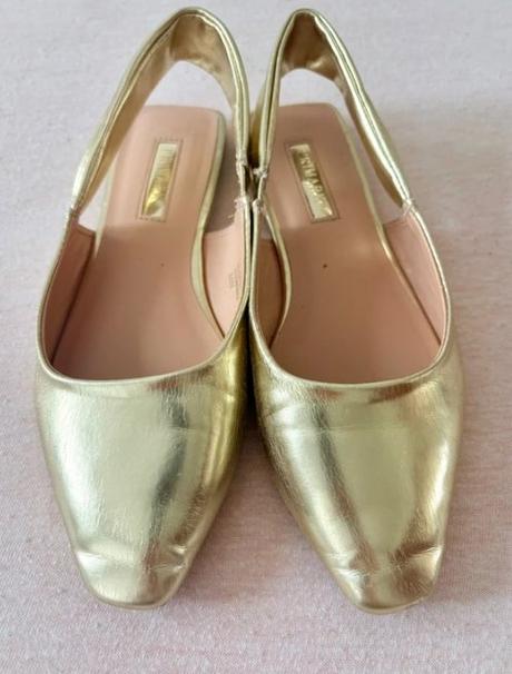Zlaté slingback balerínky, primark,36