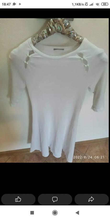 Biele orsay saty s perličkami, orsay,m