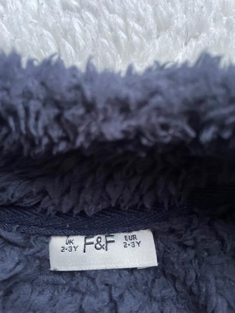 Tmavomodra plysova mikina f&f, f&f,98