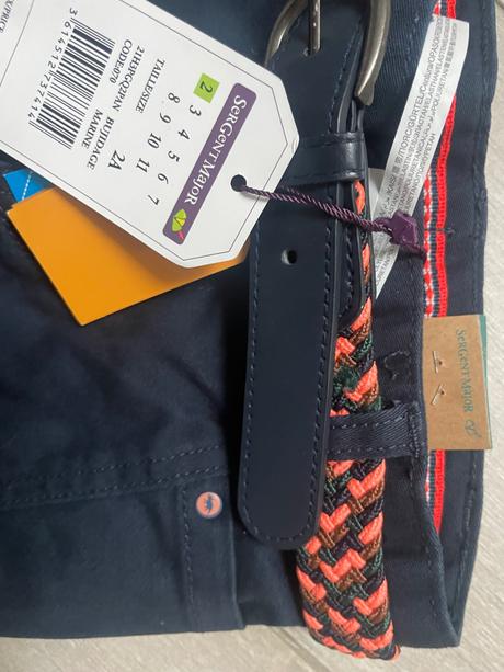 Športovo elegantné nohavice s opaskom, sergent major,92