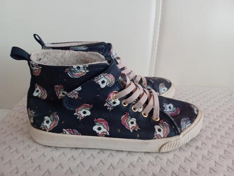 Zateplené tenisky s jednorožcom, h&m,33