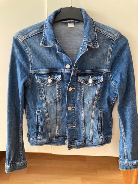 Slim rifľová bundička, h&m,40