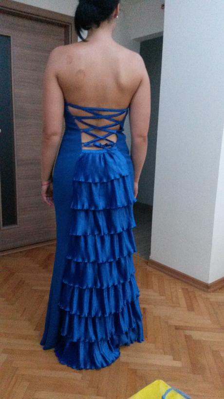 Šaty kráľovska modrá, s