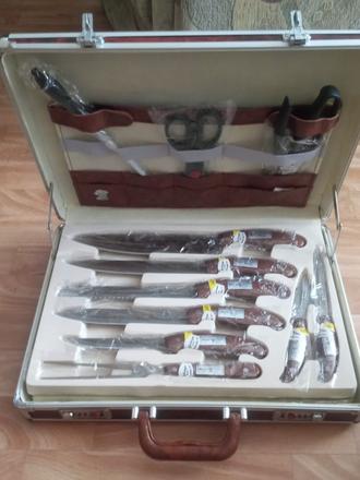 Značkové nože +steakový príbor bachmayer v kufríku, 