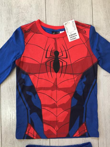 Chlapčenske pyžamo spider-man 6-8 rokov, h&m,122 / 128