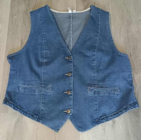 Riflová vesta, bonprix,<50