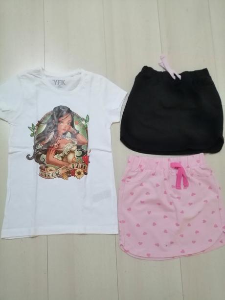 Suknicky 2 ks plus tricko vel. 122-128, dopodopo,122