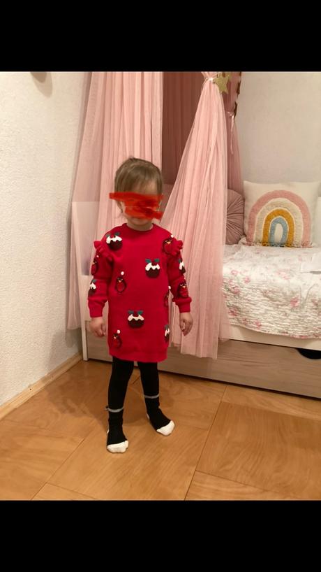 Vianocne pletene šaty next, next,80