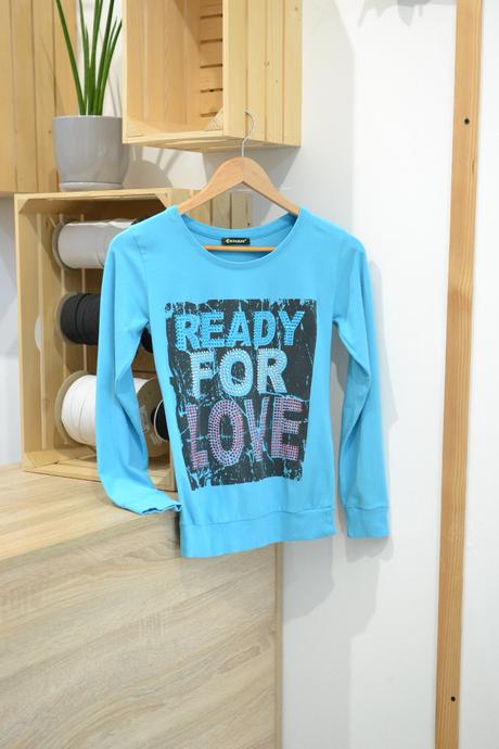 Tyrkysové tričko s dlhým rukávom s, s