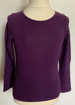 H&m fialové tričko s dlhým rukávom, h&m,110