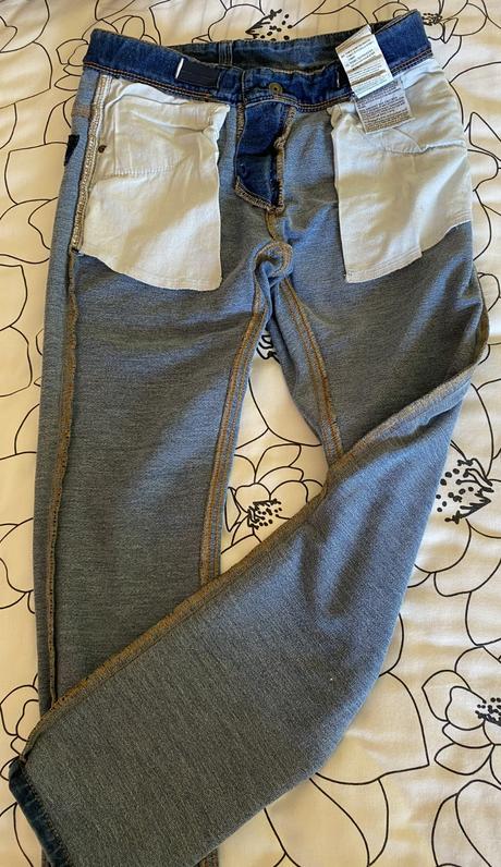 Elastické šúchané nohavice benetton v. 140/146, benetton,140