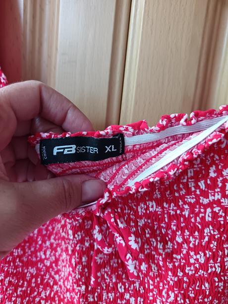 Šaty letné, xl, červené s bielymi kvietkami, xl