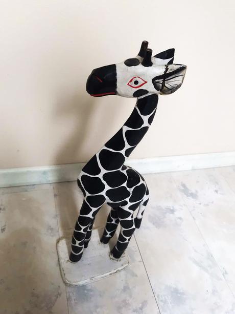 Etno socha z teakového dreva,