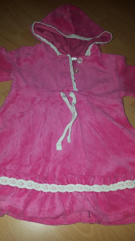 Ružové zamatové šatky na 3-6 mes, kappahl,68
