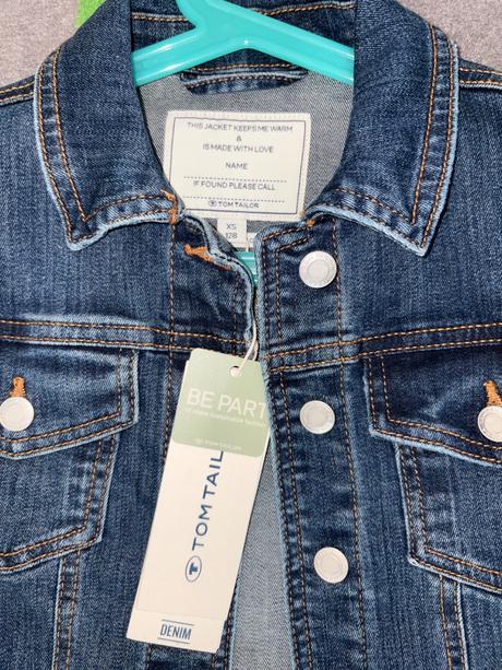 Rifľová bunda tom tailor v.128 s visačkou, tom tailor,128