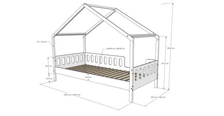 Detská posteľ leo - rozmer 200x90 cm, šírka (cm): 90,dĺžka (cm): 200