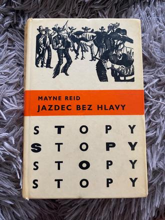 Stará retro kniha stopy jazdec bez hlavy 1966,