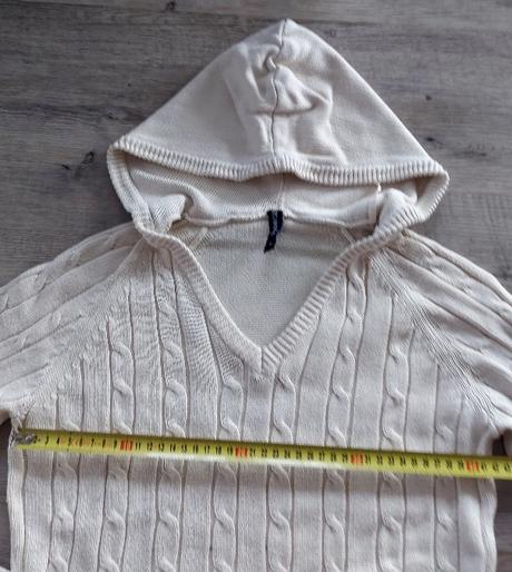 Pletený pulóver s kapucňou, m