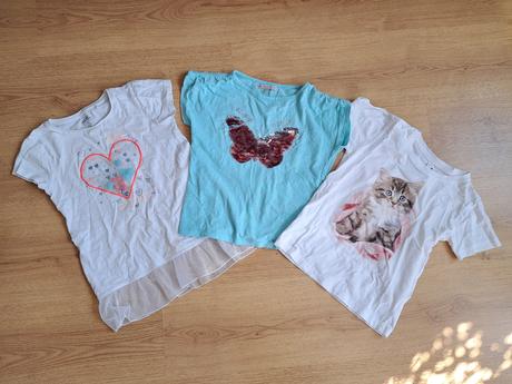 3x tričko v.122/128, topolino,122