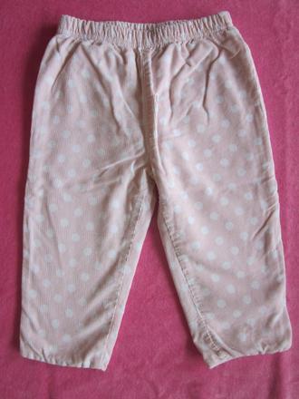 Hrubšie bodkované nohavice , f&f,74