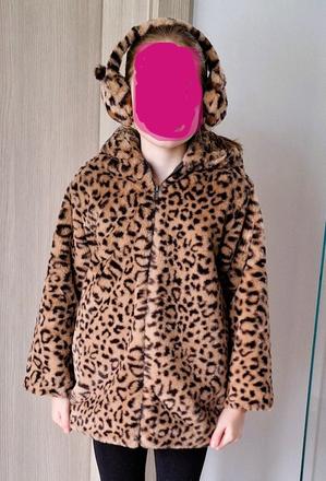 Kabát zn.zara+chrániče na uši a rukavice, zara,128