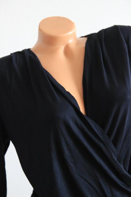 Čierna viskózová body blúzka, l, l