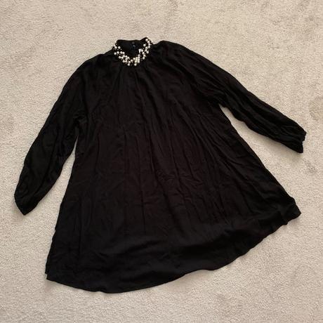 H&m voľné šaty s perlami, h&m,s