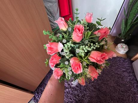 Svadobná kytica + pierko,