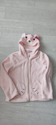 Plyšová mikina na zips, h&m,134