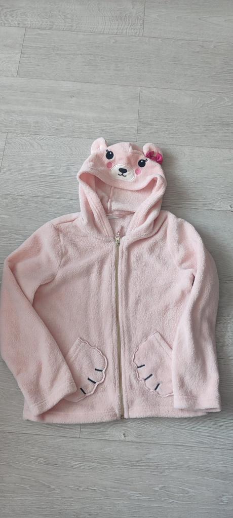 Plyšová mikina na zips, h&m,134