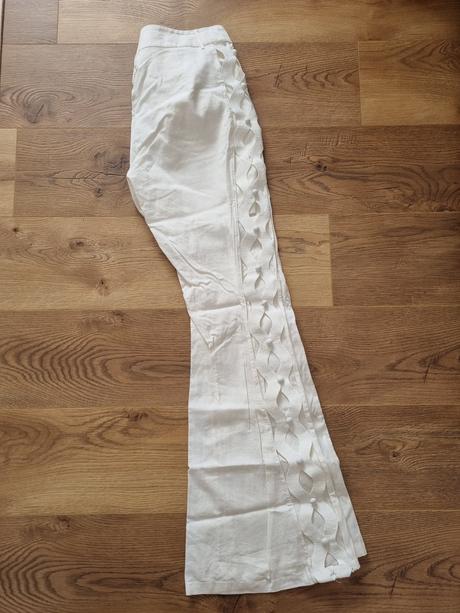 Ľanové extravagantné nohavice, 