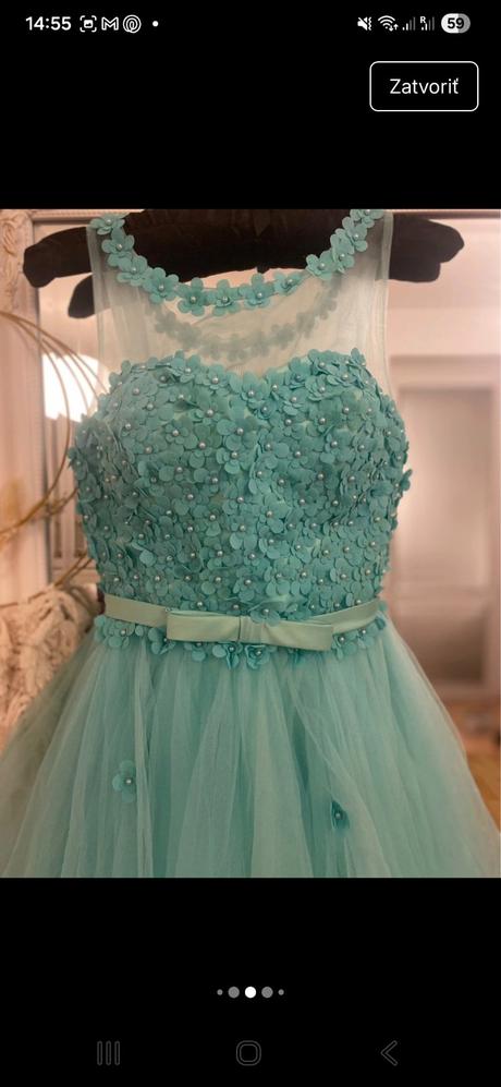 Baby doll tiffany blue šaty, s