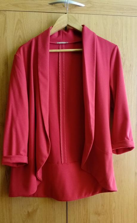 Červené sako / kartigan, orsay,40