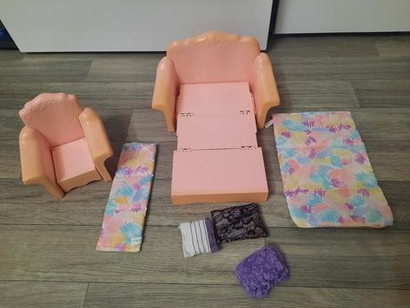 Barbie gauč a kreslo 1987 mattel,